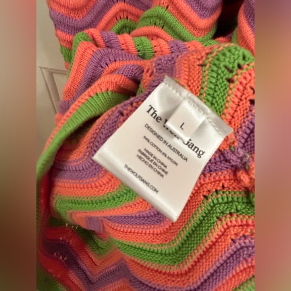 The Wolf Gang Beso Knit Crochet Maxi Dress In Tutti Frutti Large Free People - Picture 12 of 13